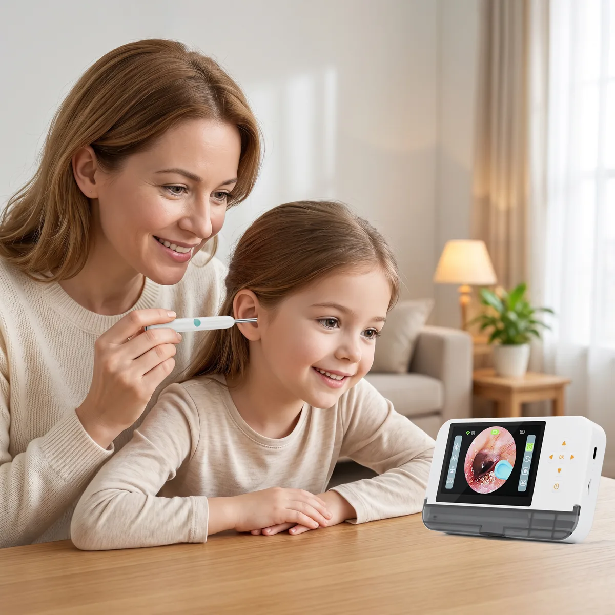 SOFTISH A06 visual ear cleaner in use – lifestyle scene – Shenzhen Jiding Electronic Co., Ltd.