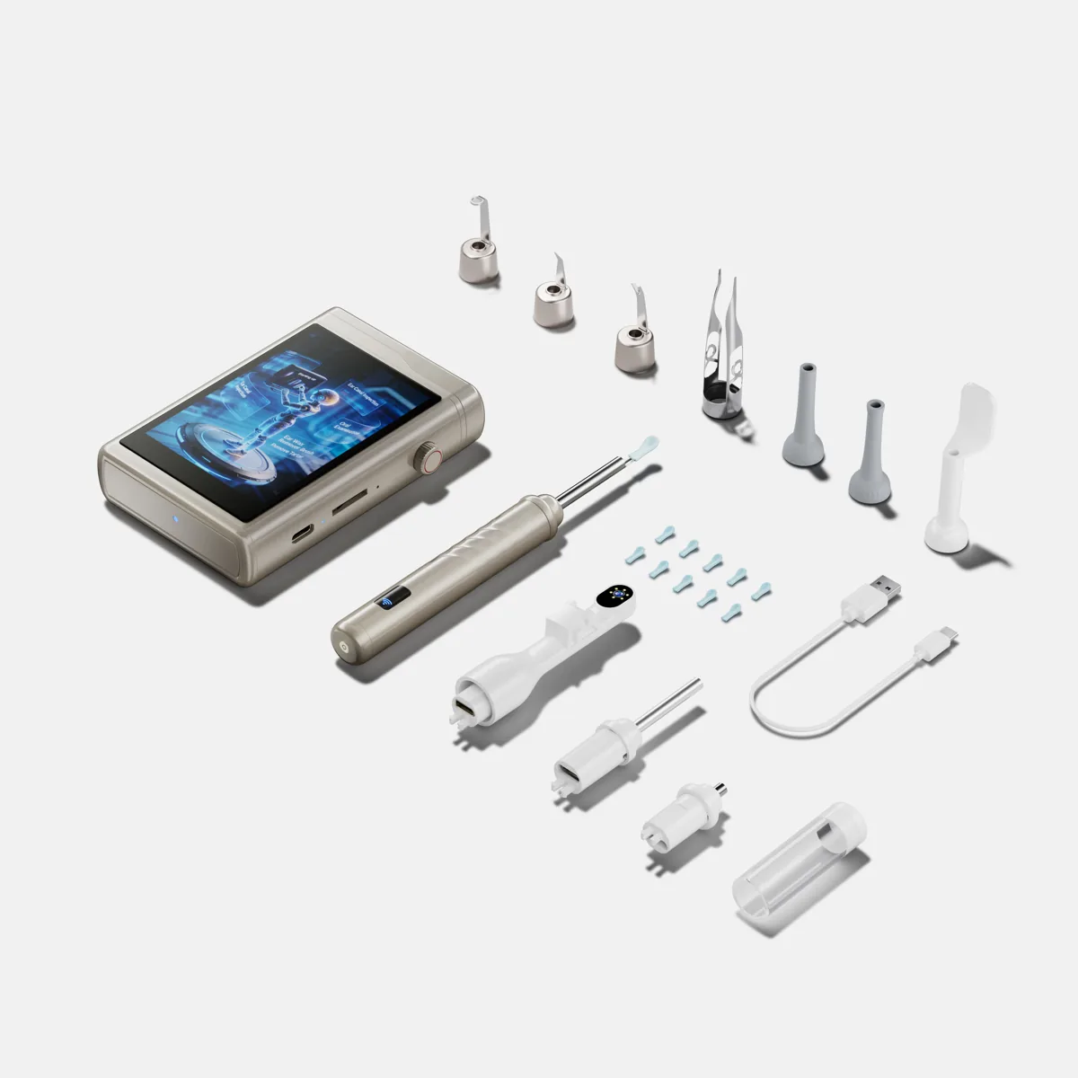 SOFTISH A07 visual ear cleaner deluxe kit with multi-head accessories – Shenzhen Jiding Electronic Co., Ltd.