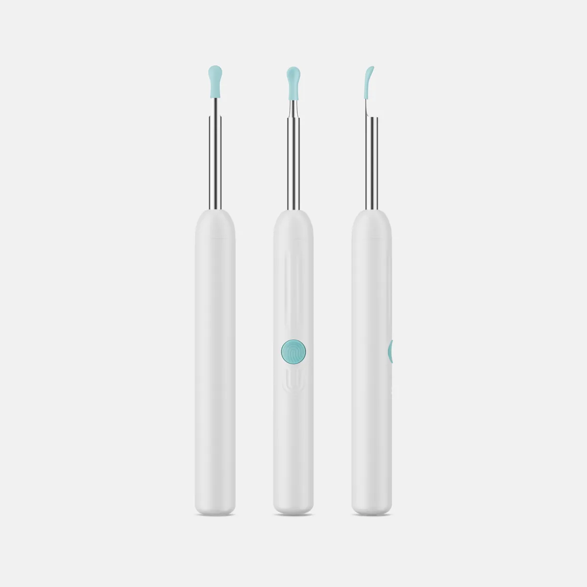 SOFTISH CC6 visual ear cleaner white, front and back – Shenzhen Jiding Electronic Co., Ltd.