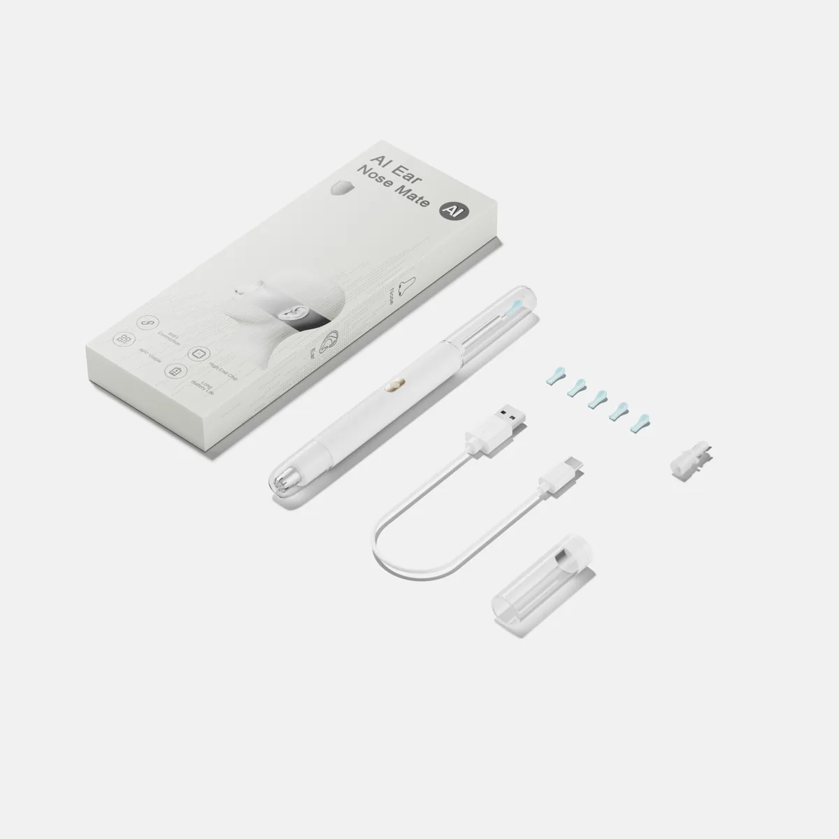 SOFTISH P1 visual ear cleaner white feature view – Shenzhen Jiding Electronic Co., Ltd.