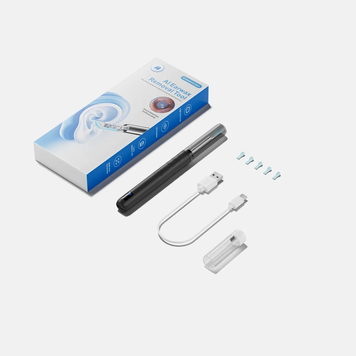 SOFTISH S9 visual ear cleaner black feature view – Shenzhen Jiding Electronic Co., Ltd.